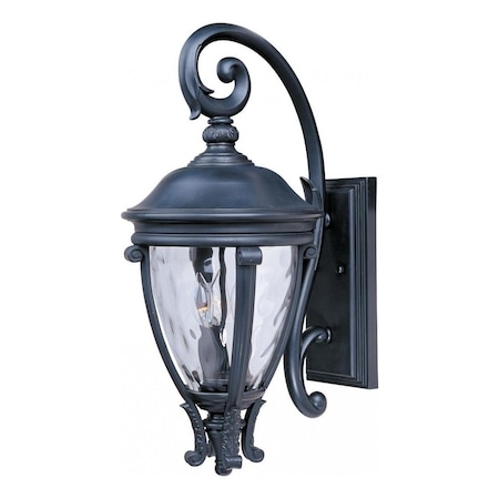 Maxim Three Light Black Water Glass Glass Wall Lantern 41425WGBK